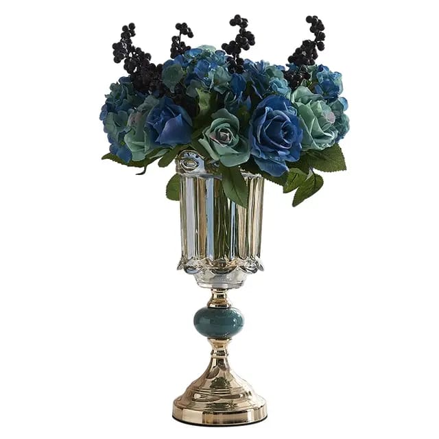 Luxury metal glass vases European style