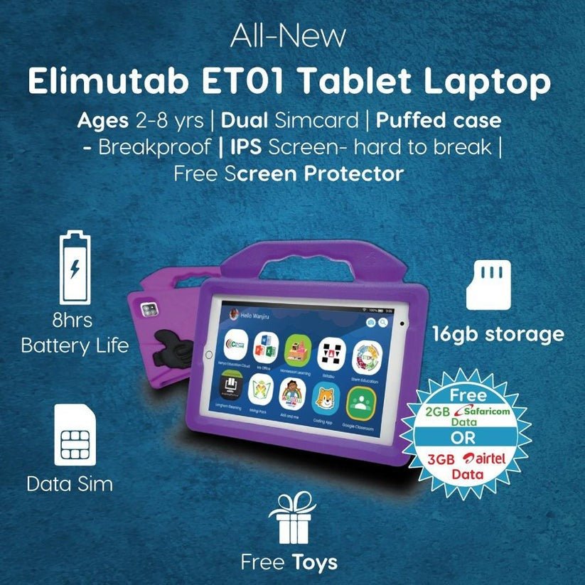 ElimuTab ET01 Educational Tablet — Playgroup to Grade 3 (Age 2–8)