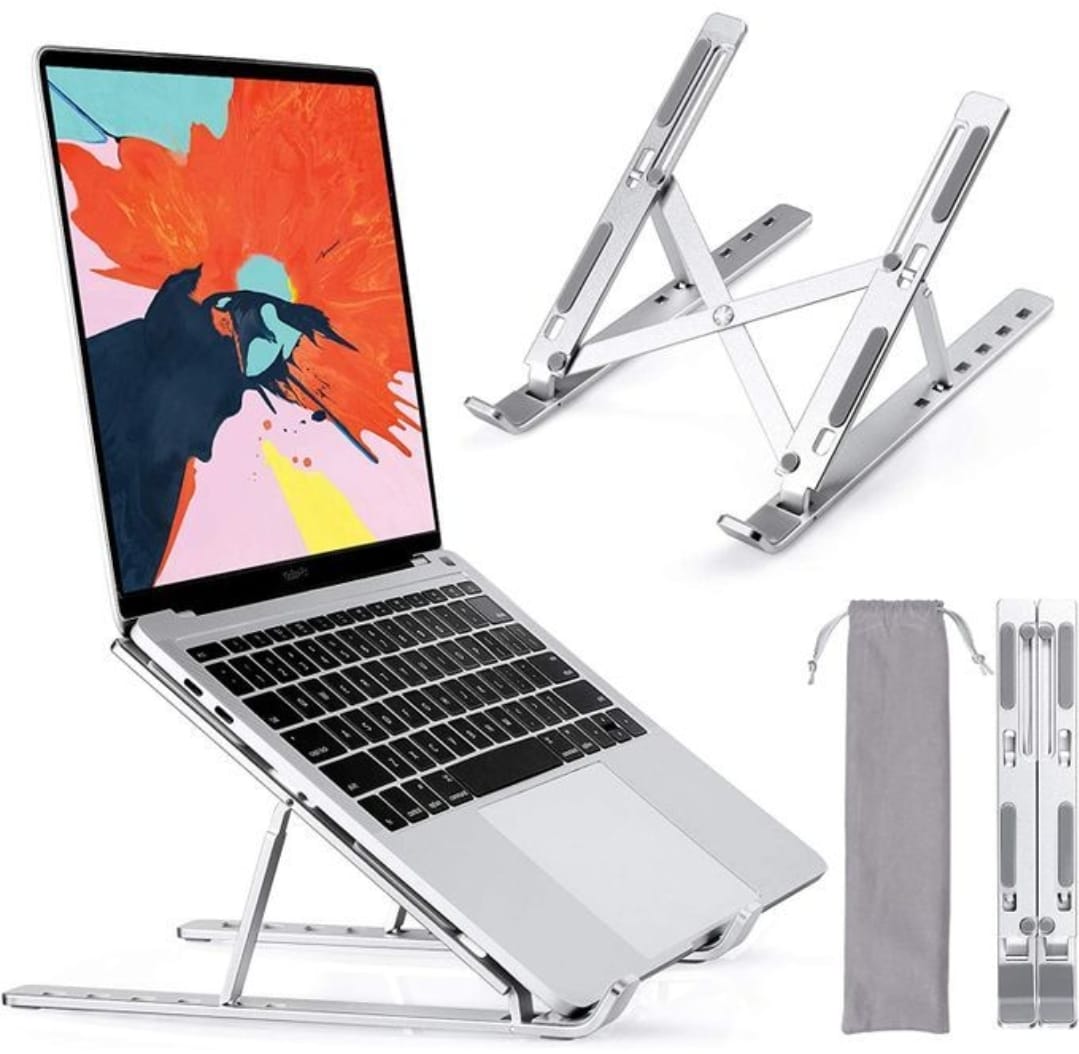 Metallic laptop/note pad stand
