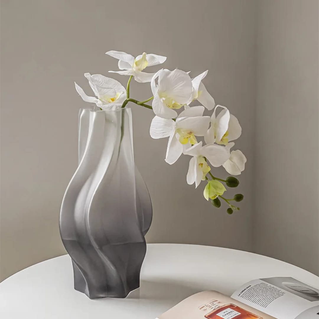 Nordic Gradient Glass Flower Vase Size 32×9×16.5 cm
