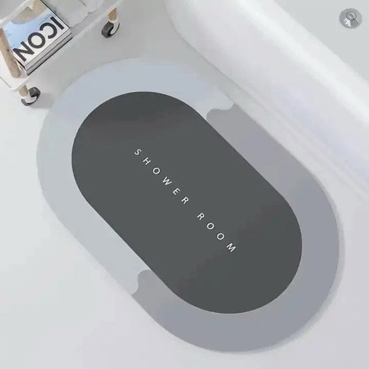 Anti slip oval bath shower mat