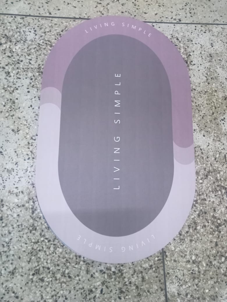 Big size Oval 48*78cm Bathroom/ Door mats with rubber underside