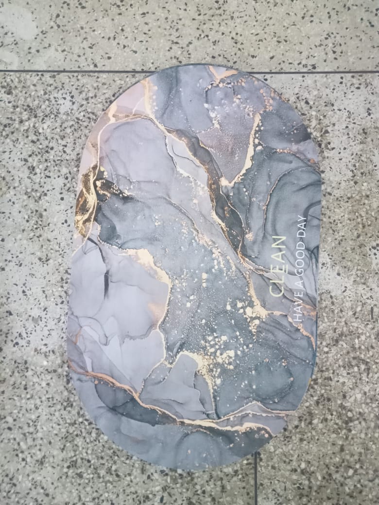 Big size Oval 48*78cm Bathroom/ Door mats with rubber underside