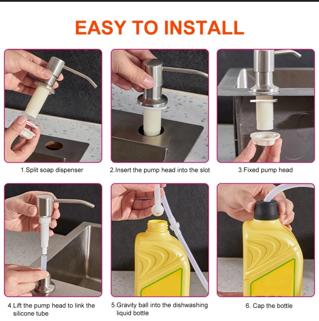 High-Quality Kitchen Sink Liquid Soap Pump Dispenser with 100cm Pipe