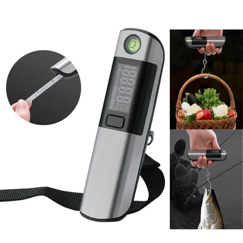 Portable Digital Luggage Scale for Travel With Tape measure Bags weights upto 50kgs