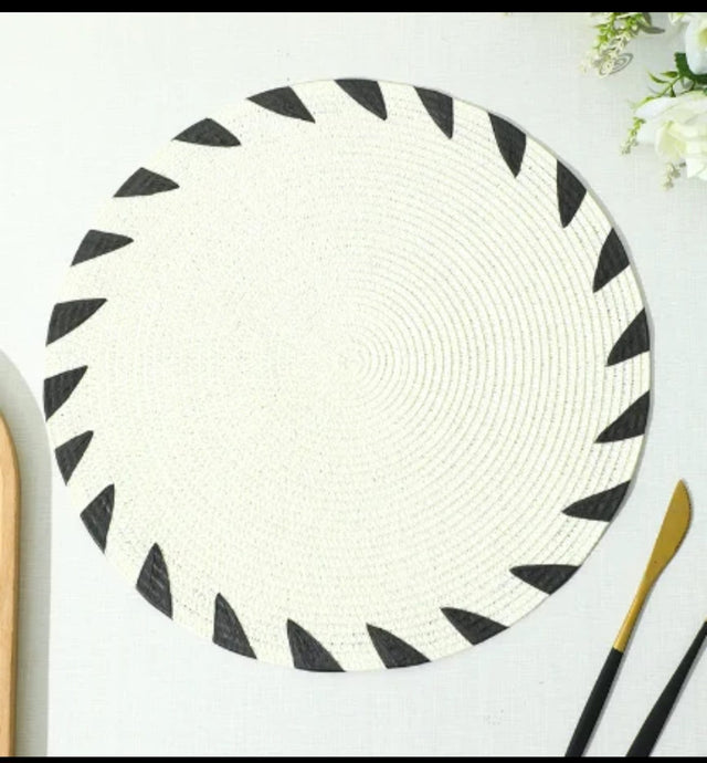 Round Braided Boho Table Placemats hom