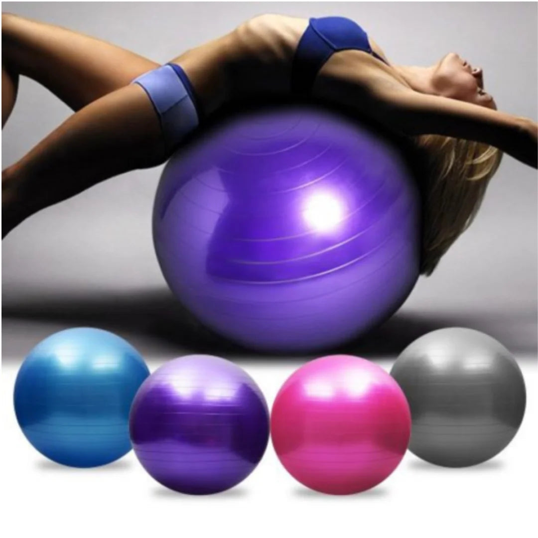 Balance Fitness Ball for Yoga, Pilates & Home Workouts – Anti-Burst Design + Free Pump 75 cm