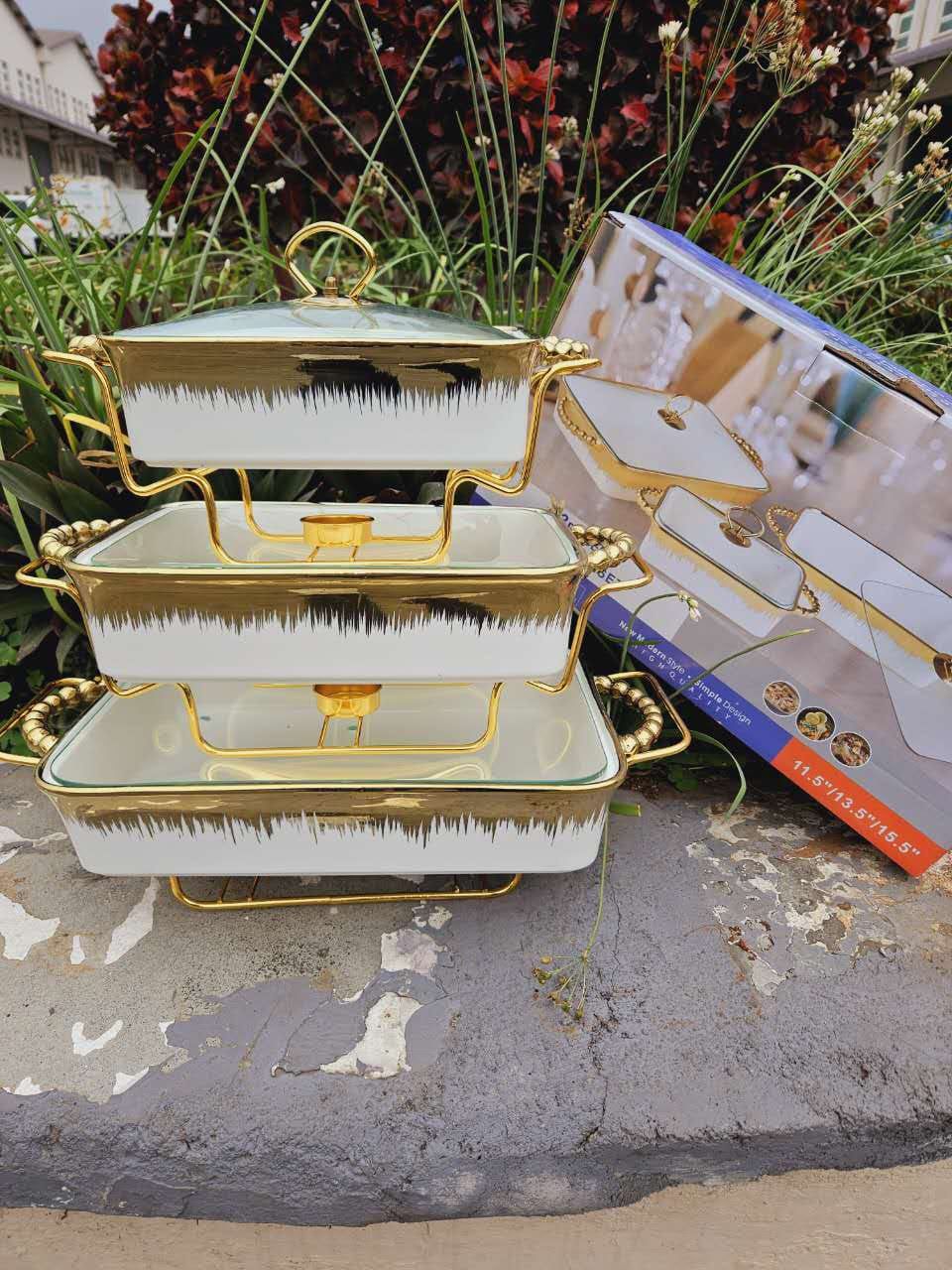 3pc ceramic food warmers are back