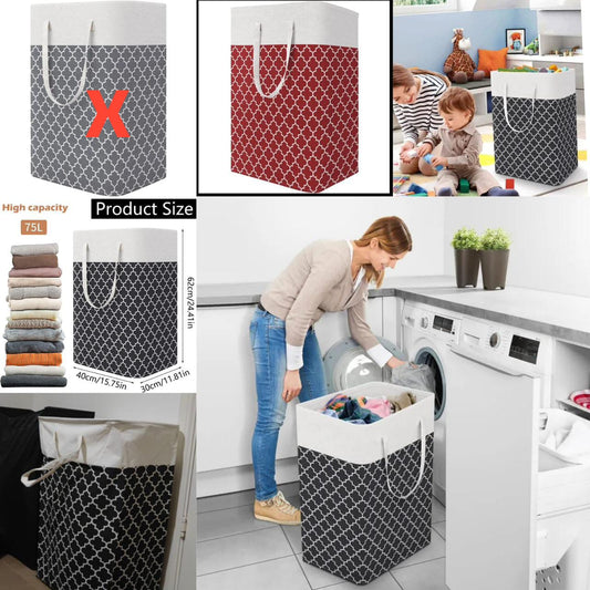 75L Laundry basket with handles