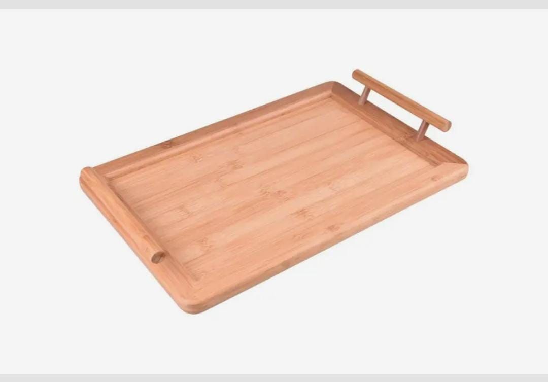 Bamboo serving tray with Bamboo handles