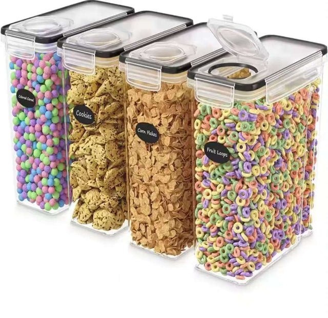 4-Piece Airtight Food Storage Containers Set – 2.5L Each njr