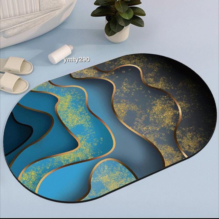 Big size Oval 48*78cm Bathroom/ Door mats with rubber underside
