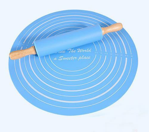 Silicone Baking Mat with Rolling Pin