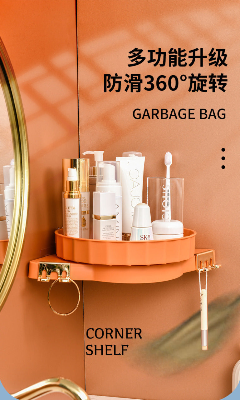 Rotating Triangle bathroom rack/ Cosmetic organizer