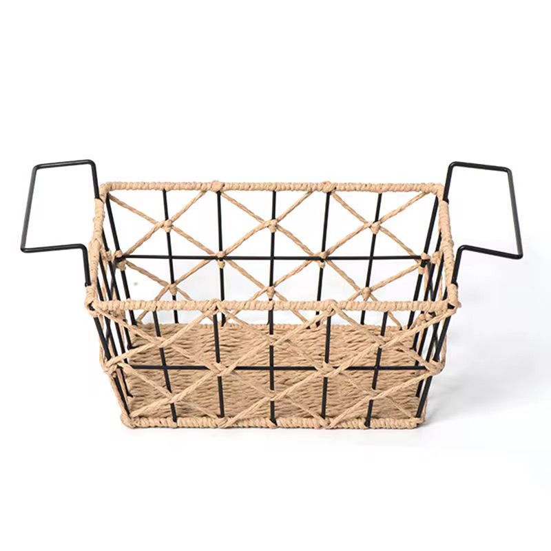 Woven collection wire storage basket