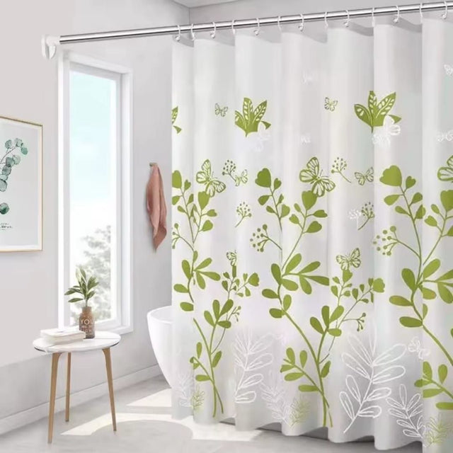 PEVA Shower Curtain — 180cm × 200cm with Hooks