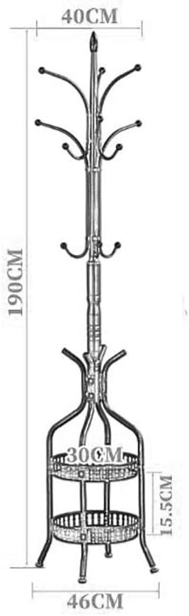 Coat Stand Enteryway Coat Rack Stand Free Standing Coat Rack with 2 Storage Shelves