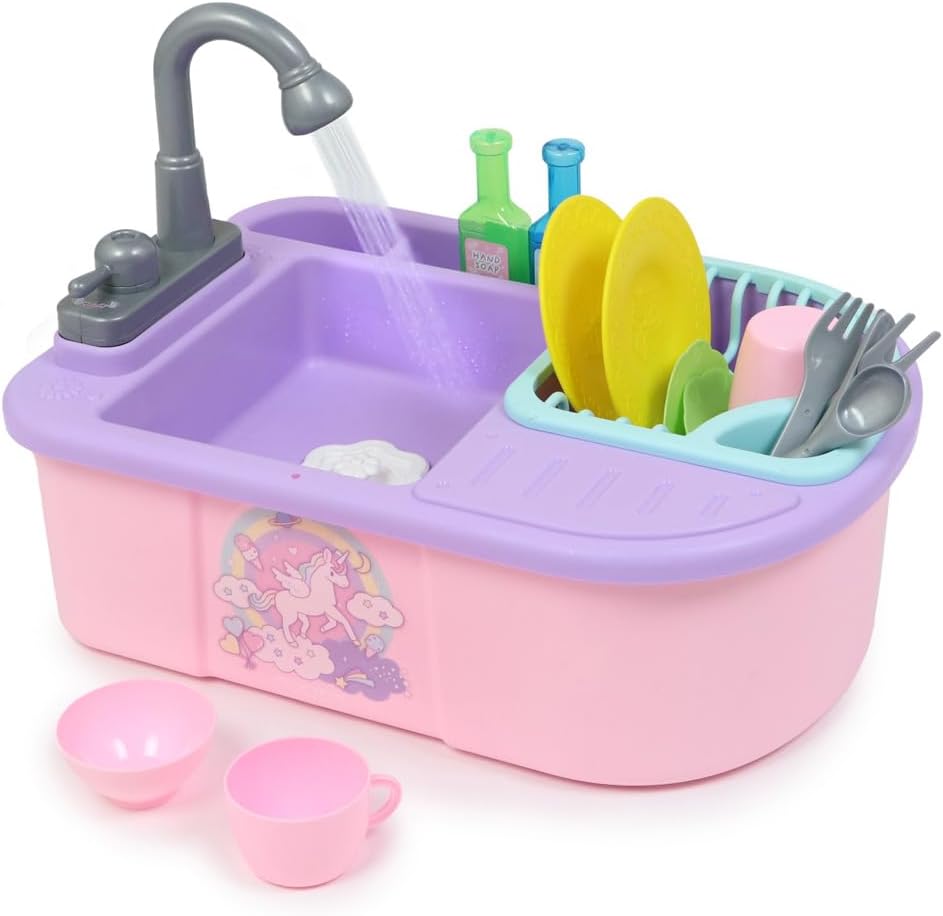 Mother Garden Jabu-Jabu Unicorn Kitchen Set with Water Spout & Aqua Play Table