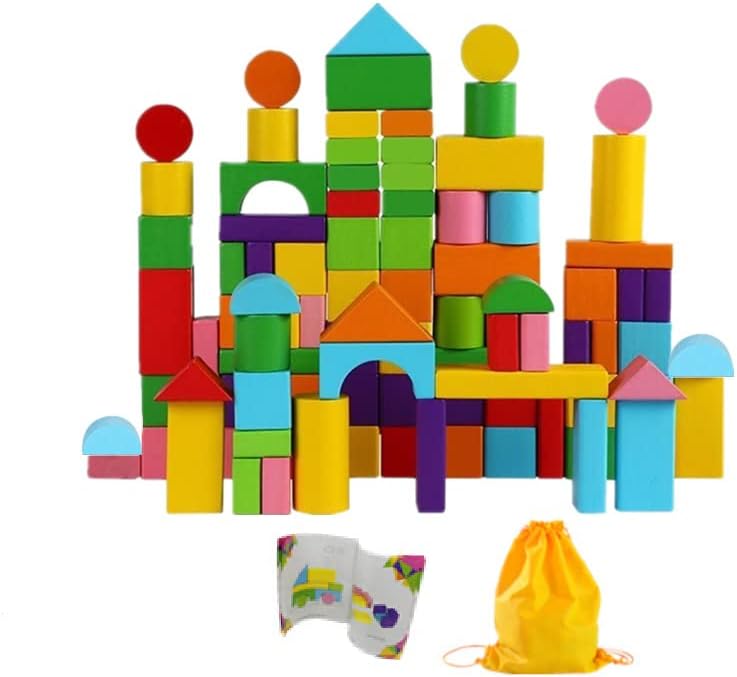 Wooden Blocks Construction Set – Fun & Educational Toy for Kids 100pcs