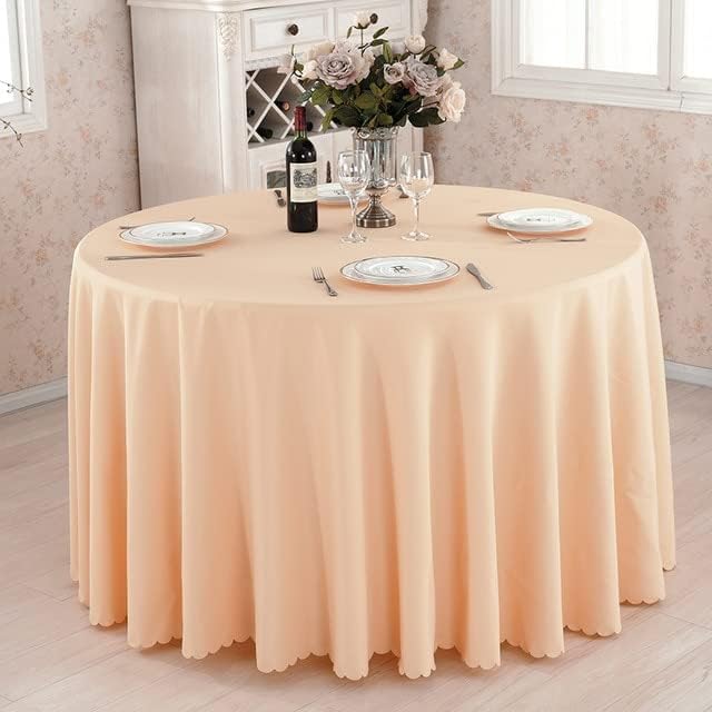 Round Polyester Tablecloth – 320cm Wedding & Event Table Cover
