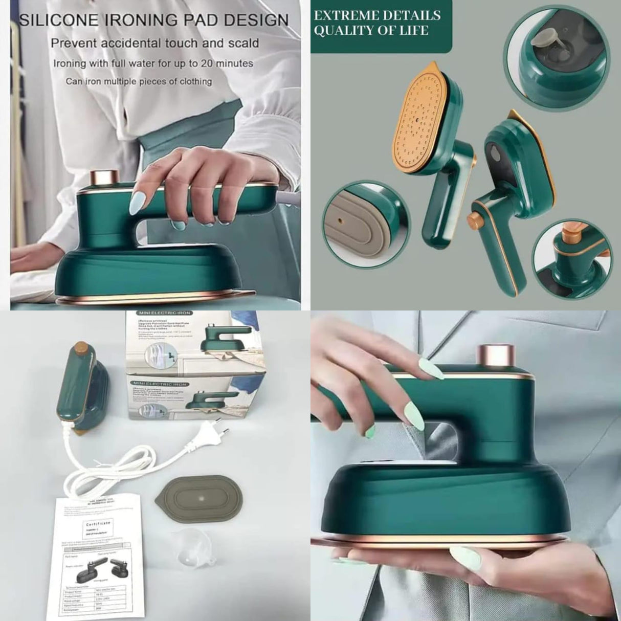 Portable mini steam iron