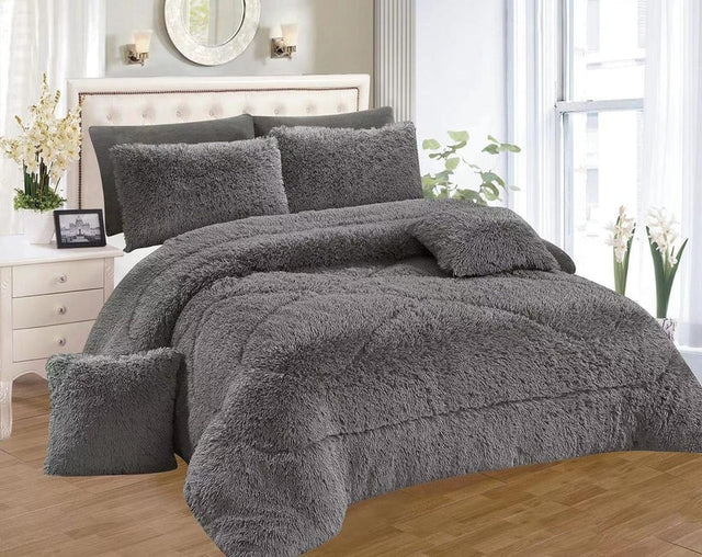 Luxury Fluffy Mink Duvet Set