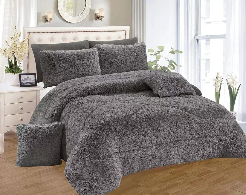 Luxury Fluffy Mink Duvet Set