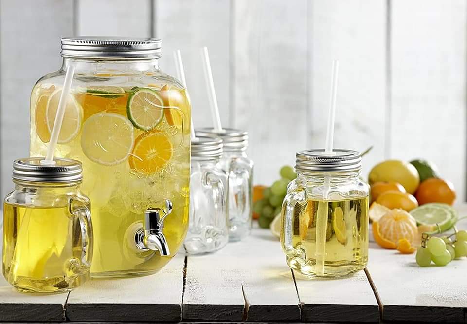 Glass Dispenser with Tap and Stand