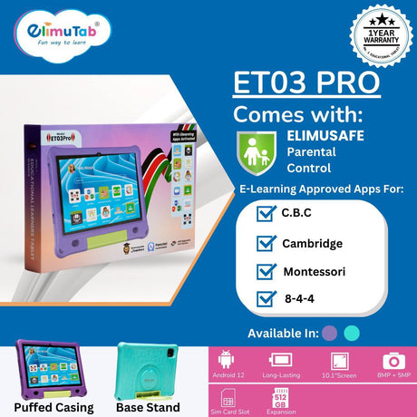 Elimutab KIDS tablet phone ET03 Pro