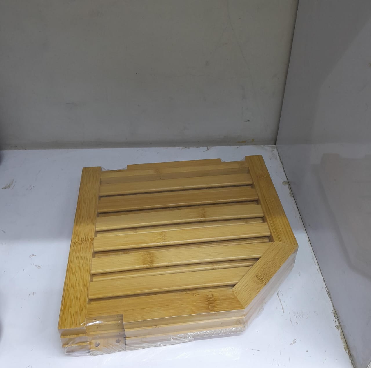 3 tier CORNER BAMBOO KITCHEN STORAGE SPICE RACK
