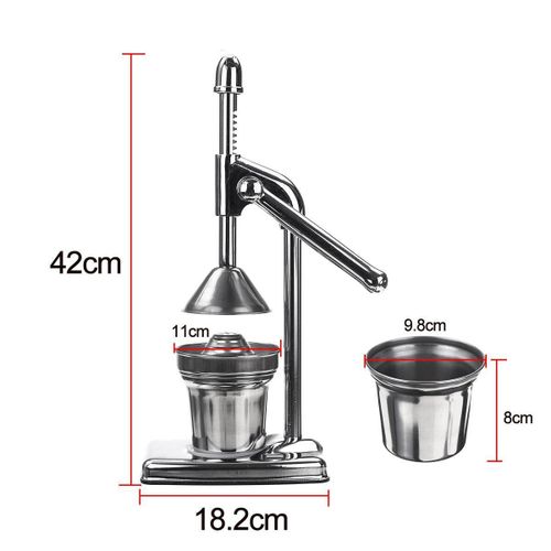 heavy duty Metallic manual citrus juicer stand machine