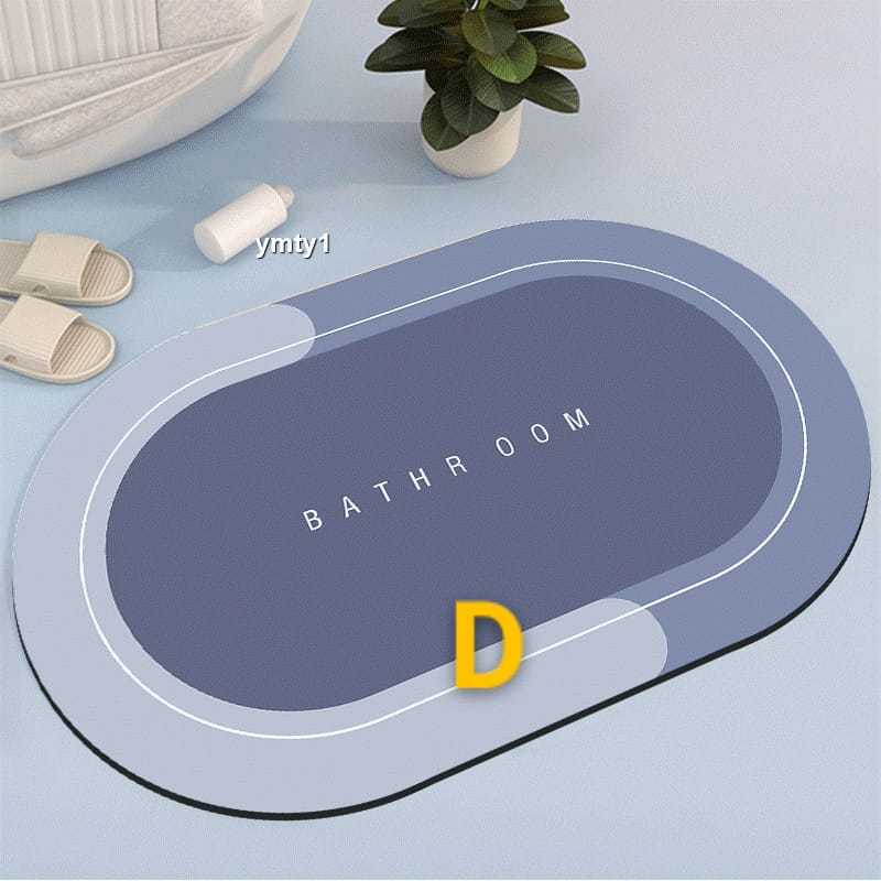 Big size Oval 48*78cm Bathroom/ Door mats with rubber underside