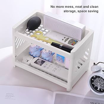 Plastic 2-layer detachable desktop organizer tray Dimensions 24 × 15 × 18 cm