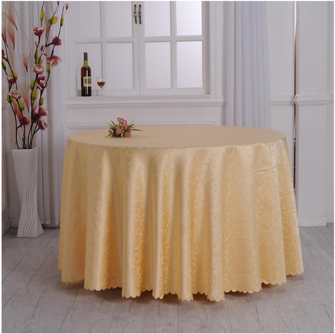 Round Polyester Tablecloth – 320cm Wedding & Event Table Cover