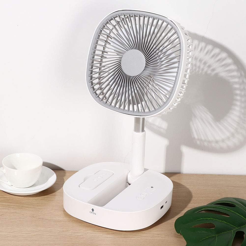 Portable Desk Fan with USB & 2000mAh Battery
