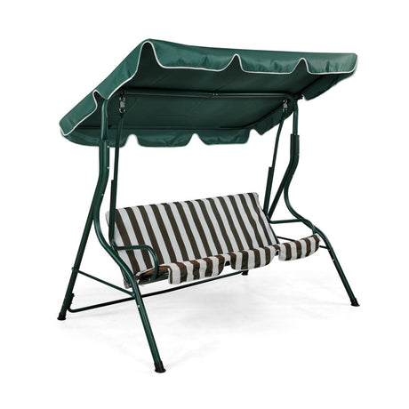 Patio Swing Canopy Cover Set – Waterproof  Replacement (Green, 75x52x6 in)