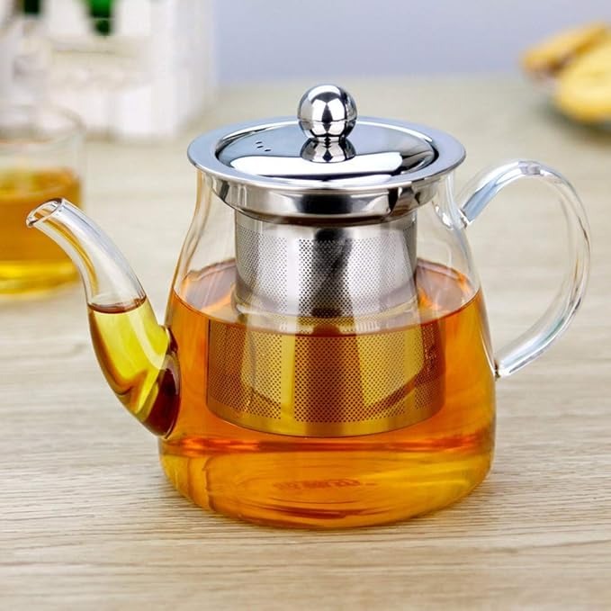 Glass Teapot with Stainless Steel Filter – 650ml