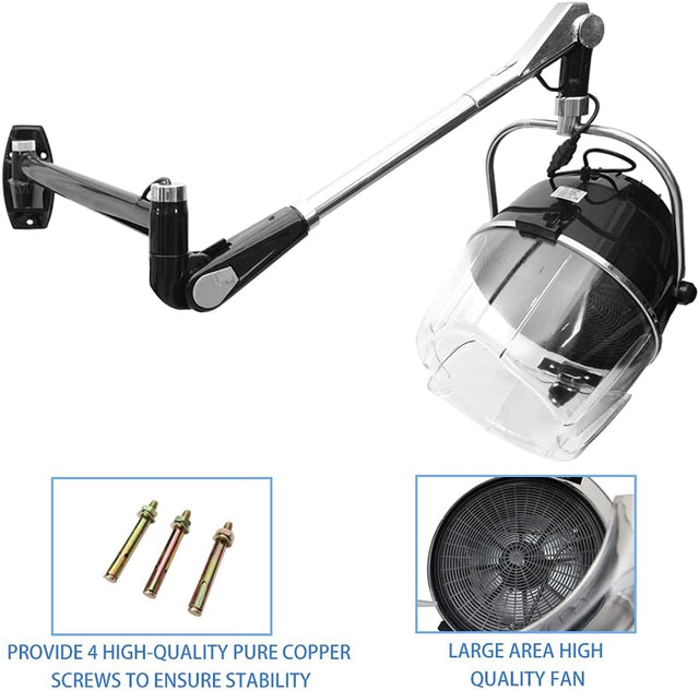 Wall Mounted Hair Dryer Hood