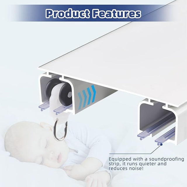 Heavy Duty Double Curtain rail Track Ceiling Mount