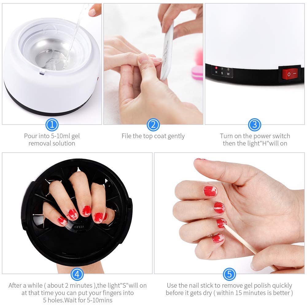 Electric Nail Polish Remover Machine – Portable Gel Steamer