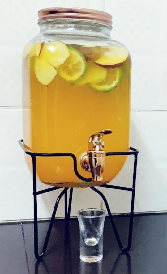 Glass Dispenser with Tap and Stand