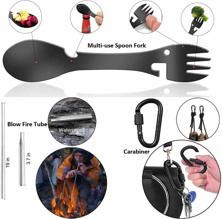 Survival Kit 40 in 1, First Aid Kit, Survival Gear Christmas Birthday Gifts for Camping, Hiking, Hunting, Fishing.