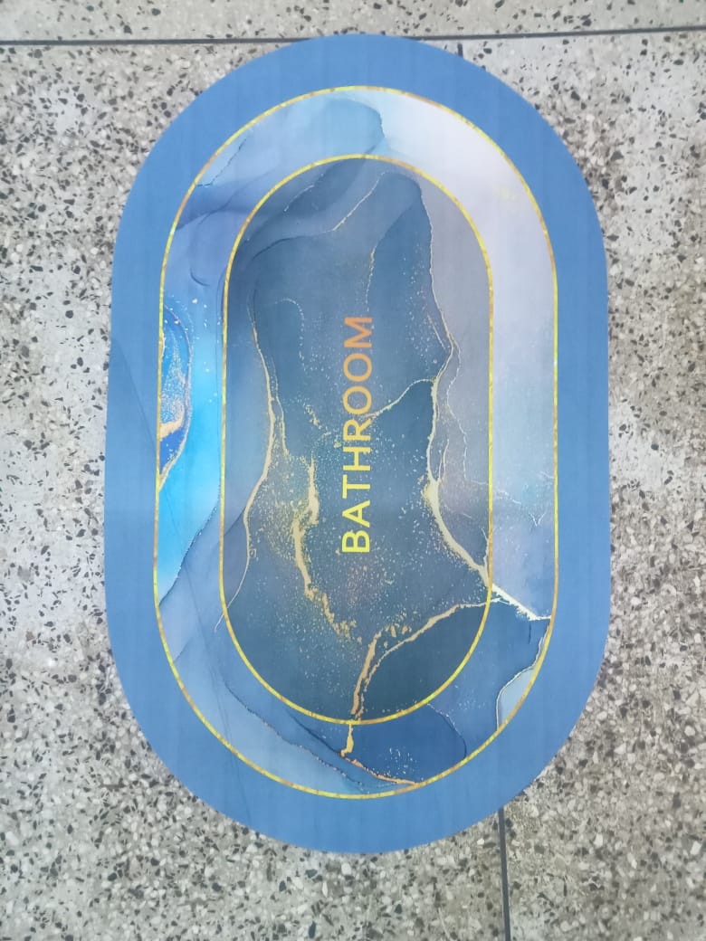 Big size Oval 48*78cm Bathroom/ Door mats with rubber underside