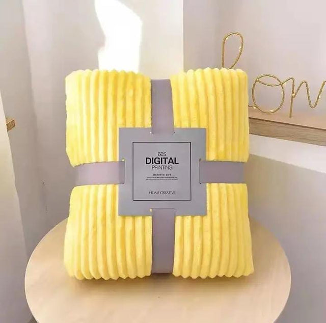 Super Soft Warm Velvet/Ribbed Fleece Throw Blankets