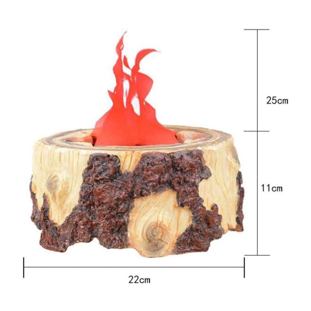 Electric Wooden Tree Stump Fireplace Décor Display Piece Height – 25cm, Width – 22cm, Base height – 11cm