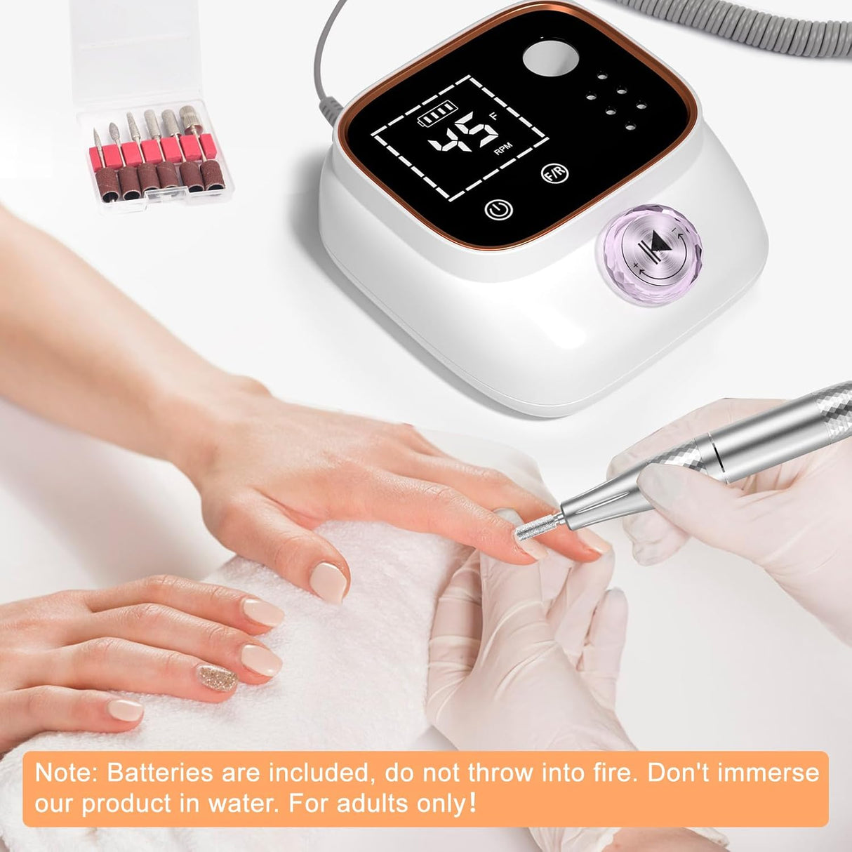 Nail Drill Machine 45,000RPM, Electric Nail File