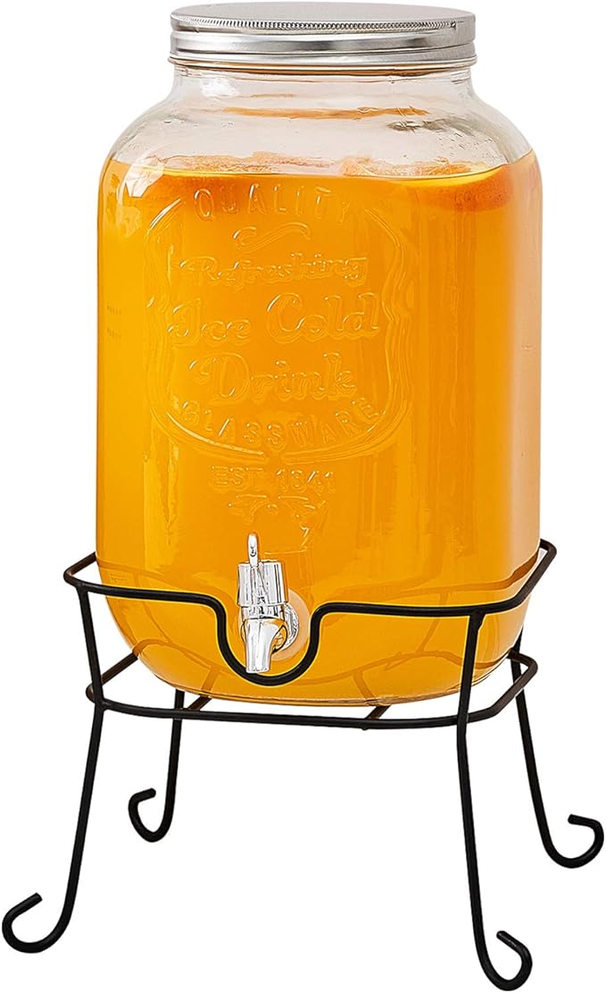 Beverage Drink Dispenser Metal Stand