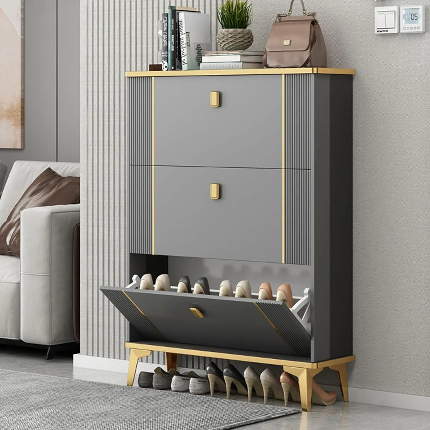 Shoe Rack Storage Cabinet