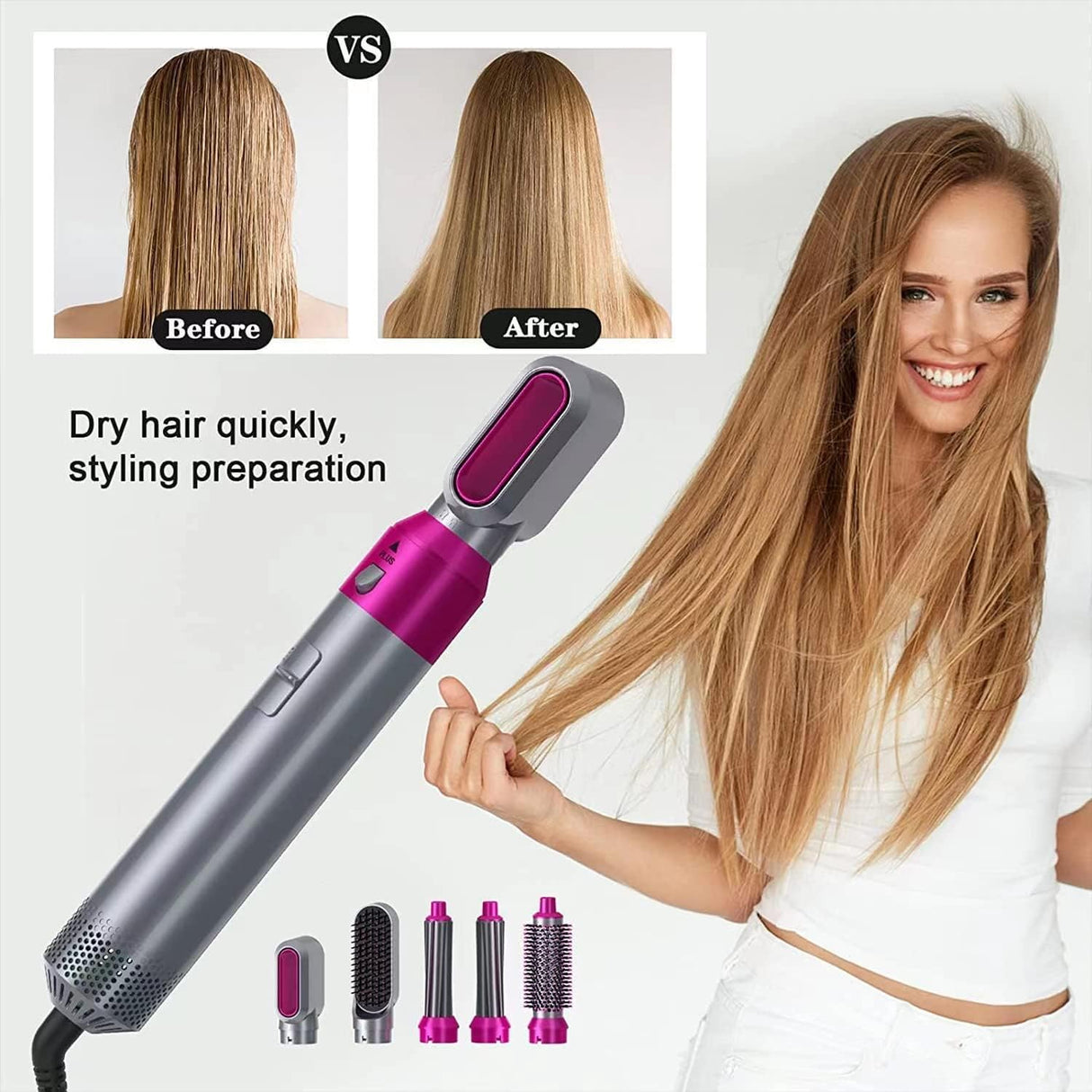 5-in-1 Hot Air Styler / Hair Dryer Brush