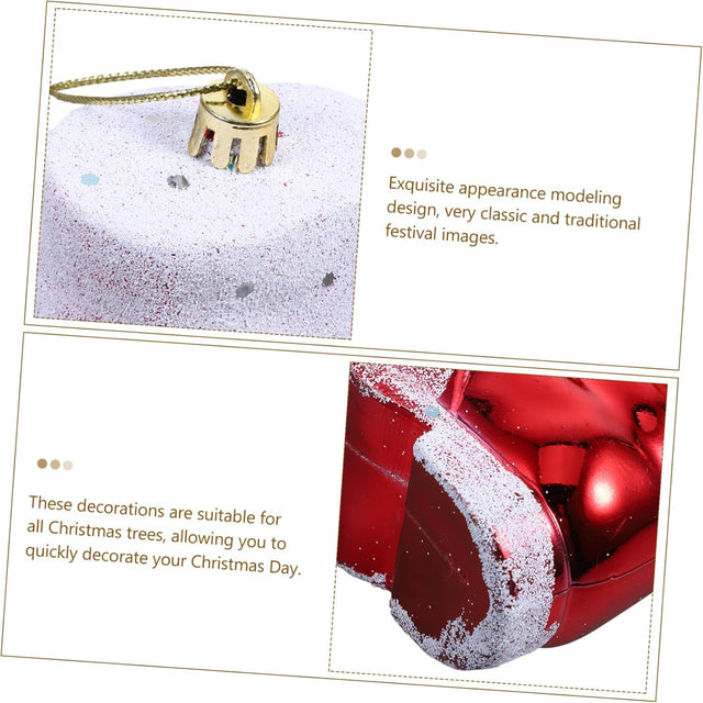 Christmas Tree Baubles Boot Ornaments (3pcs)
